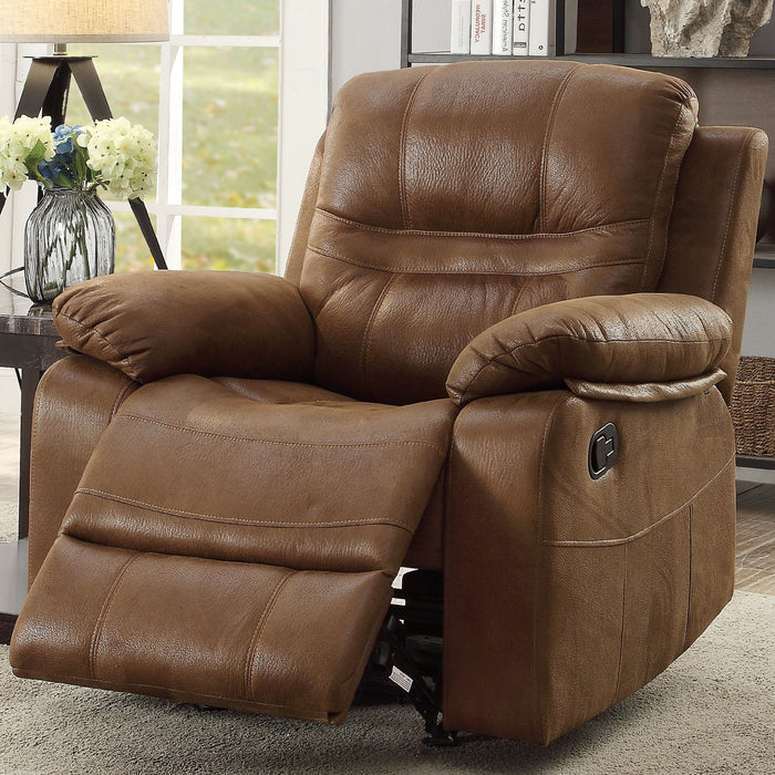 Manual Recliner With Pillow Arms And Headrest - Dark Brown Home Essentials