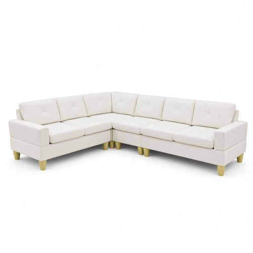 Modular L - Shaped Sectional Sofa 6 Seater 4 Piece Couch With Chaise Home Essentials