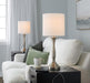 Sawyer - Contemporary Table Lamp (Set of 2) Built In USB Port - Nickel / White Lumi Source