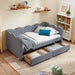 Gingham Daybed With USB Charging Port, Wave-Shaped Design Home Essentials