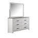 1 Piece Dresser 2 Tone Sleek 6 Drawers Bedroom Furniture - White Home Essentials