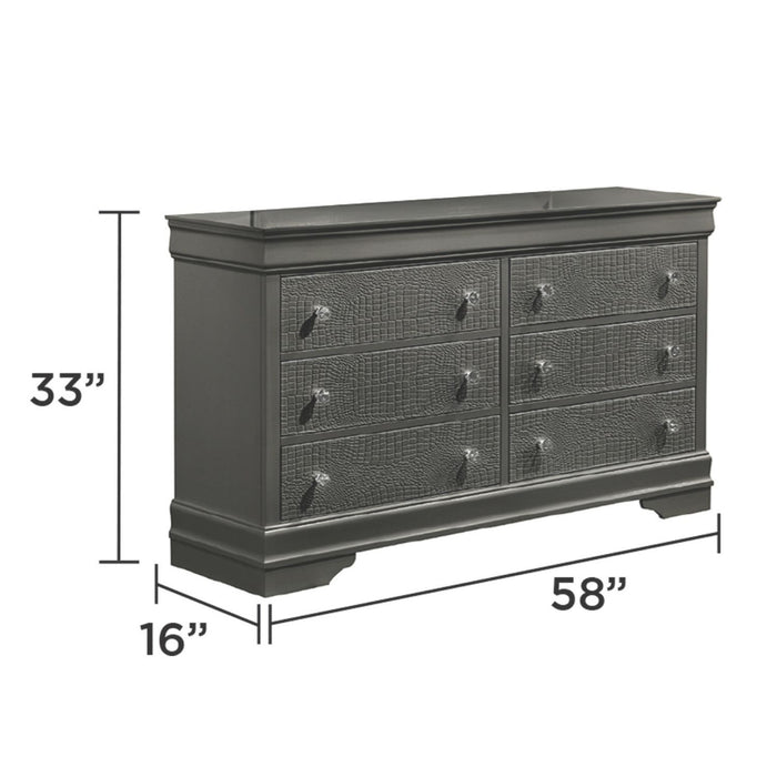 Blaze - Modern 6 Drawer Dresser Matrix Furniture Group