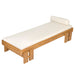 Daybed With Cushion & Pillow, Low Profile Design For Indoor / Outdoor Use - Cream / Teak Noble House