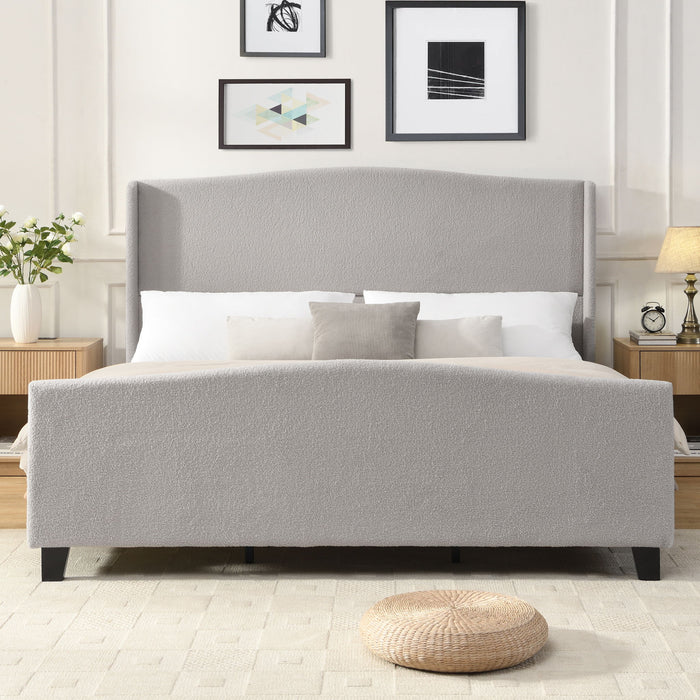Platform Bed Frame With Tall Headboard And High Footboard Home Essentials