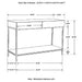 Terrace - 2 Drawer Entryway Console Table - White Washed Furniture Max