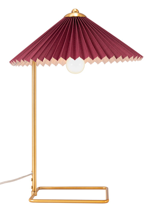 Charo - Table Lamp - Red / Gold Zuo Modern