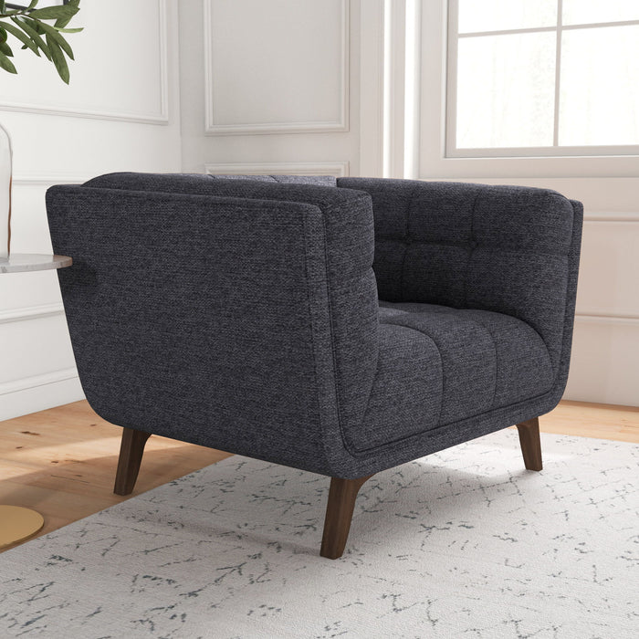 Addison Mid Century Modern Lounge Chair - Gray / Fabric