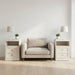 Nightstand With Door & Shelf, 2 Drawer Side Table Home Essentials