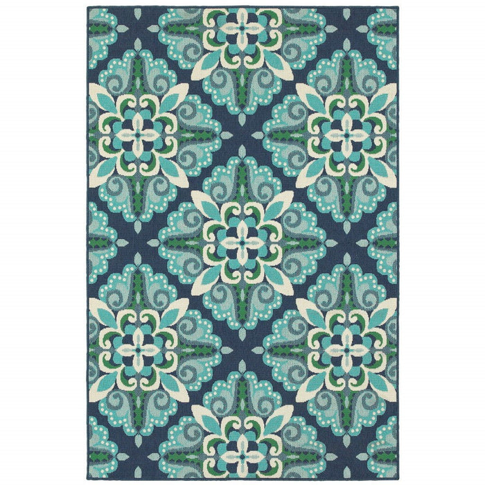 Indoor / Outdoor Area Rug - Blue / Green