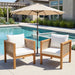 2 Piece Outdoor Armchair Set With Cushion Hearth and Haven
