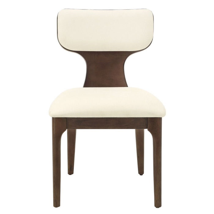 Koen - Side Chair (Set of 2) - Beige / Brown Oak ACME