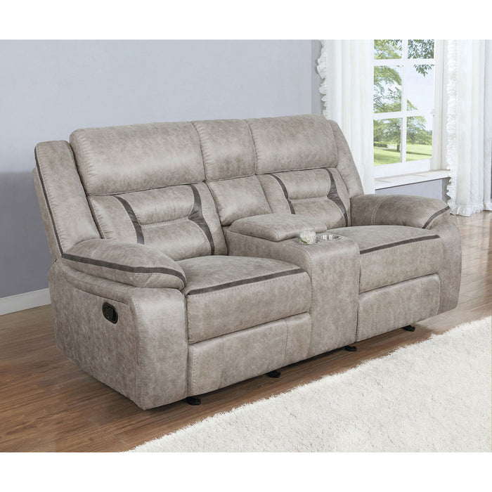 Brazelton - Glider Loveseat With Console Furniture Max