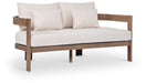 Newport - Water Resistant Fabric 65" Upholstered Outdoor Patio Loveseat Meridian Furniture