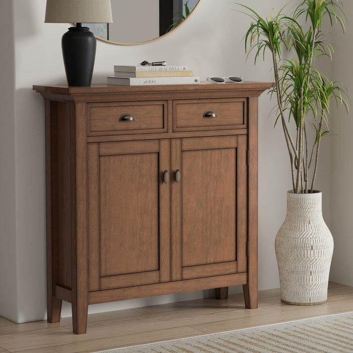Redmond - Entryway Cabinet With Adjustable Shelves And Drawers - Brown Simpli-Home