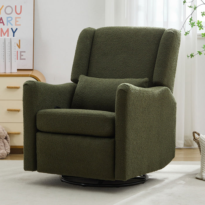 Wide Wingback Swivel Glider Rocker Recliner Chair Hearth and Haven