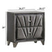 Nightstand, 2 Drawer Upholstered Frame - Gray Home Essentials
