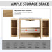 Freestanding Bathroom Vanity With Sink, 2 Small Storage Cabinets, Soft Close Doors Home Essentials