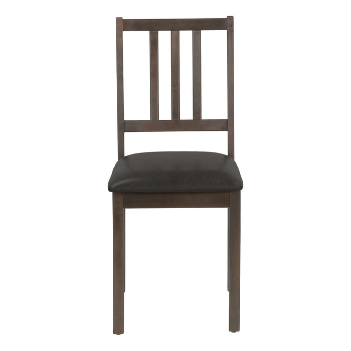 Dining Chair, Side, Upholstered For Dining Room, Transitional (Set of 2) - Brown 8th Street