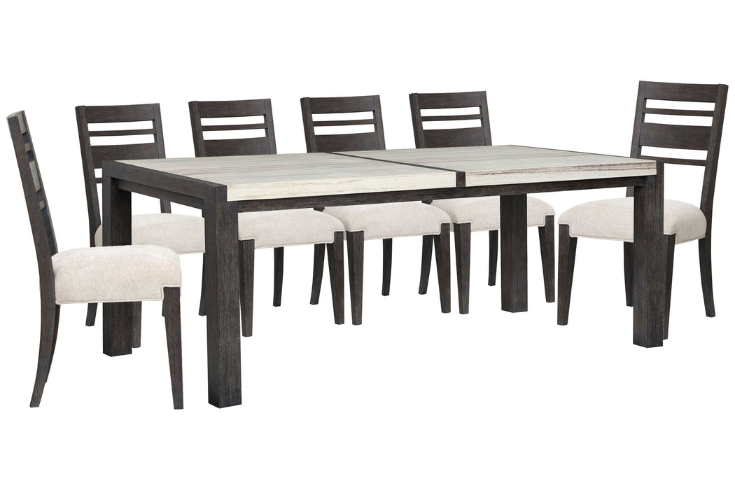 Plum Creek - 7 Piece Rectangular Dining Table Set Magnussen Furniture