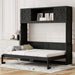 Rustic Casual Murphy Bed With Storage Cabinets Hearth and Haven