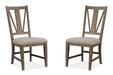 Paxton Place - Dining Side Chair With Upholstered Seat (Set of 2) - Dovetail Gray Magnussen Furniture