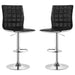 Waffle - Adjustable Bar Stool (Set of 2) - Black Furniture Max