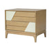 Japandi 2 Drawer Nightstand With Geometric Design Artistry At Home