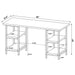 Salvaged - 4 Shelf Writing Desk With Hollow Board - Brown Furniture Max