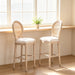 French Country Bar Chairs With Round Back (Set of 2) Home Essentials