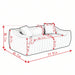 Oversized 2 Seater Loveseat With 2 Decor Throw Pillows, Deep Seat Sofa For Living Rooms Hearth and Haven