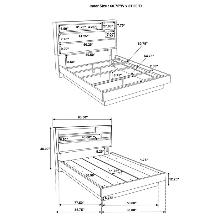 Edmondson - Bedroom Set With Bookcase Headboard Furniture Max