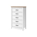 Kerisden - Five Drawer Chest - White / Brown Signature Design by Ashley®