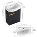 Soft Close Doors Bathroom Vanity With Sink, Compact Wall Mounted Design Basin Home Essentials
