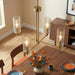 Enigma - 4 Lights Chandelier With Clear Ribbed Satin - Antique Brass / Clear / Gold Ashcroft Furniture