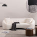 Curved 3 Seater Sofa For Living Room - White Home Essentials