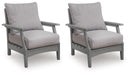 Cove Beach - Lounge Chair With Cushion (Set of 2) - Gray Signature Design by Ashley®