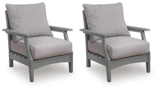 Cove Beach - Lounge Chair With Cushion (Set of 2) - Gray Signature Design by Ashley®
