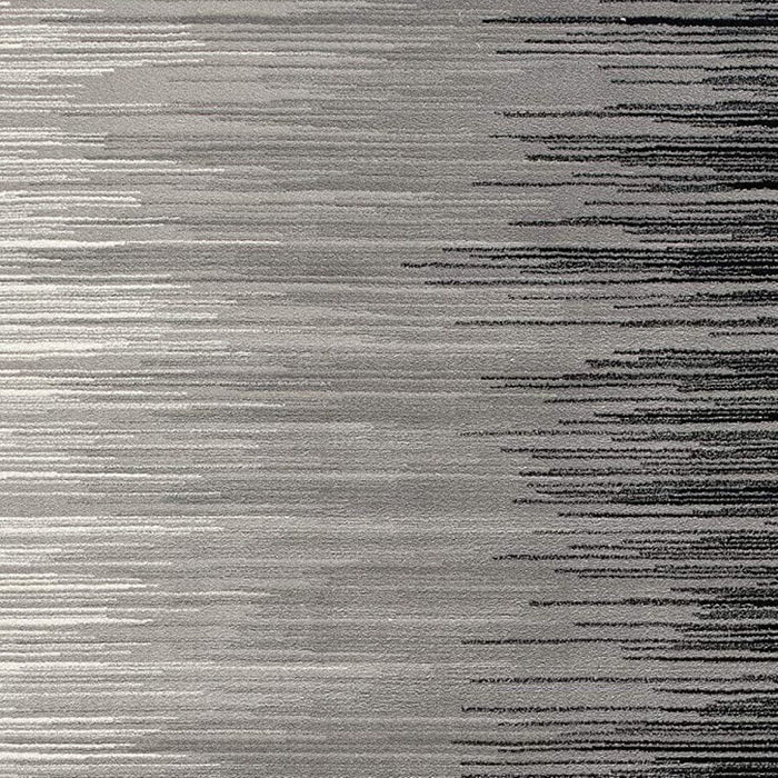 2' x 20' Transitional Striped Runner Rug - Black