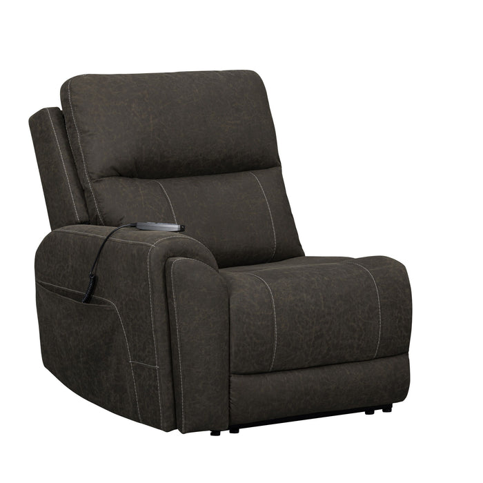 Gaia - LAF Recliner With Power Headrest, Footrest, Massage, Heat - Sable New Classic