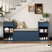 Entryway Storage Bench With Cushion, Drawers & Open Shelves Hearth and Haven