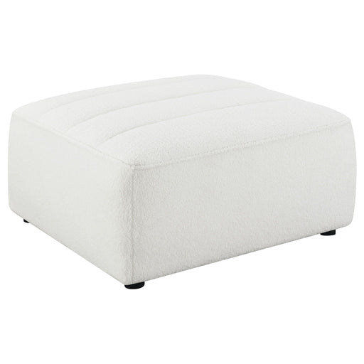 Sunny - Square Upholstered Ottoman - Ivory Furniture Max