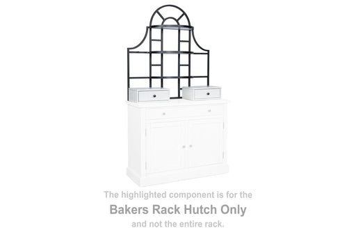 Greddinton - Bakers Rack Hutch - White / Black Signature Design by Ashley®