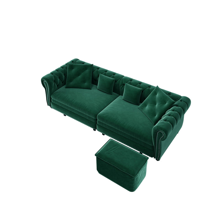 3 In 1 Pull Out Convertible Sleeper Sofa Bed, King Size, Chaise Lounge Home Essentials