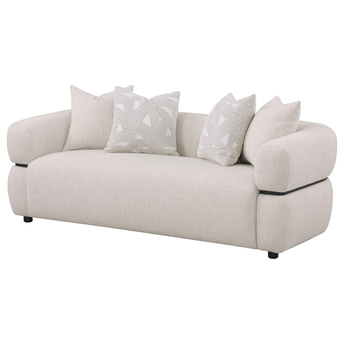 Ramsay - Round Arm Sofa - Beige Furniture Max