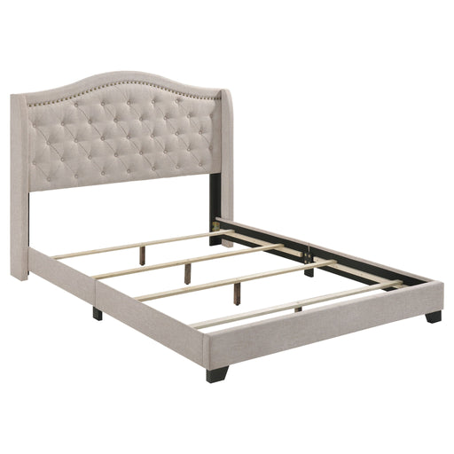 Maassluis - Bed With Button Tufted Headboard Furniture Max