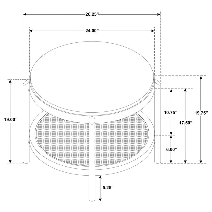 Benson - Round Table With Storage Shelf