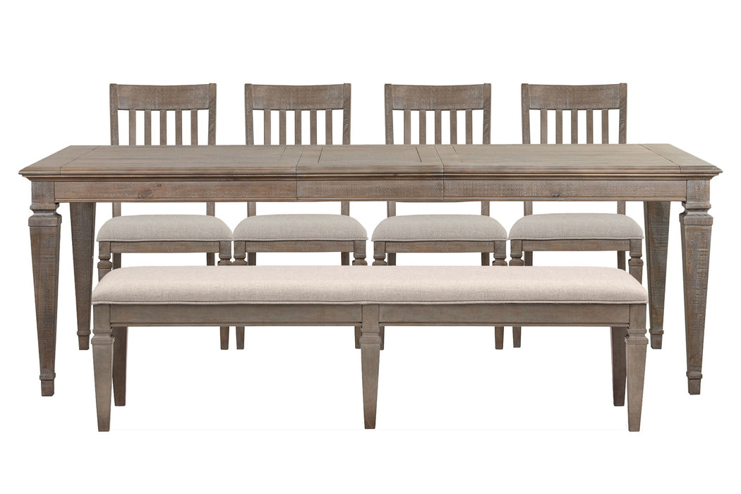 Lancaster - 6 Piece Extendable Rectangular Dining Table Set Magnussen Furniture