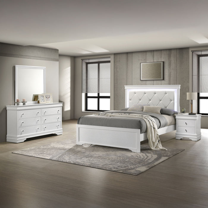 Blaze - Modern Bedroom Set With LED Headboard Matrix Furniture Group