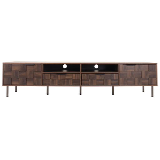 TV Stand With 2 Drawers, Media Console Table, Storage Cabinet With Cable Management Hearth and Haven