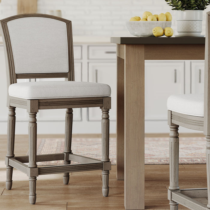 Stool With Upholstered Seat And Back Home Essentials